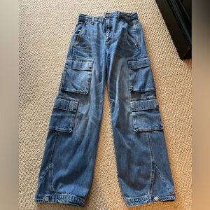 Aritzia Denim Forum High Rise Cargo Jeans 26